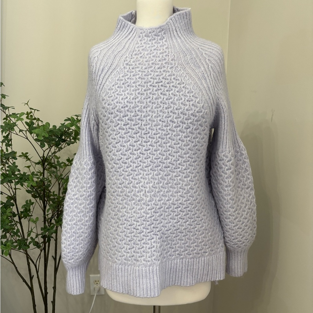 NWOT Anthropologie Pale Lilac Mock Neck Sweater